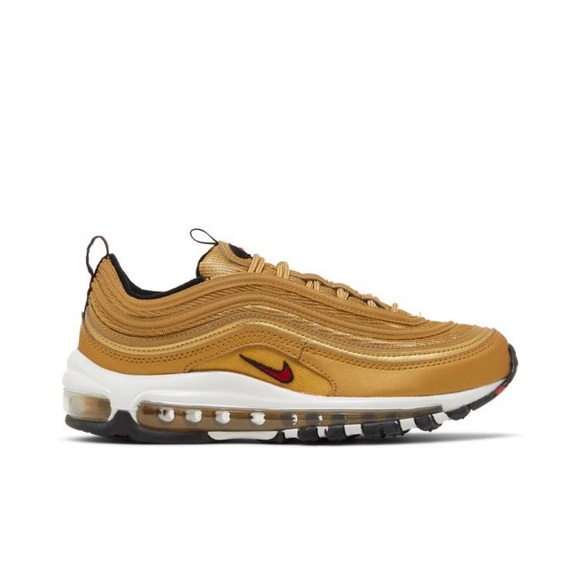 Nike WMNS Air Max 97
Metallic Gold/Black/White/ Varsity Red
Size 6.5
DQ9131-700 - Picture 2 of 16
